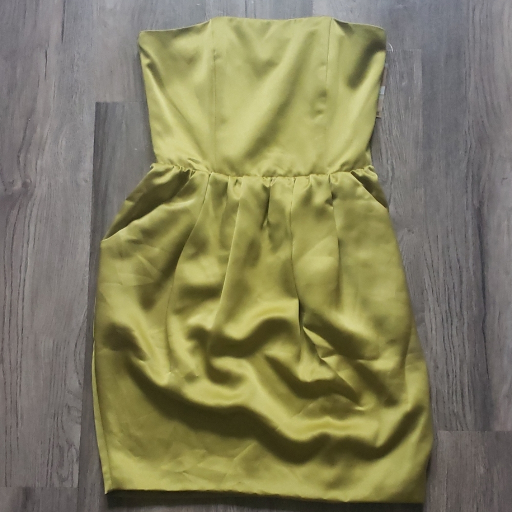 Rachel Roy Strapless Dress New Pistachio